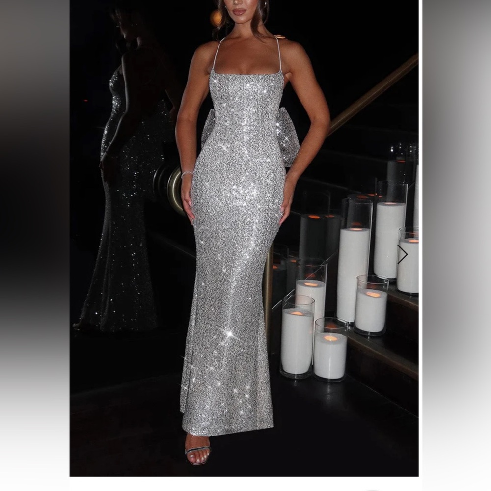 Meshki Meredith Dress in Champagne